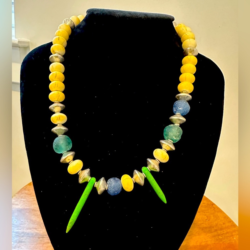Stone necklace.